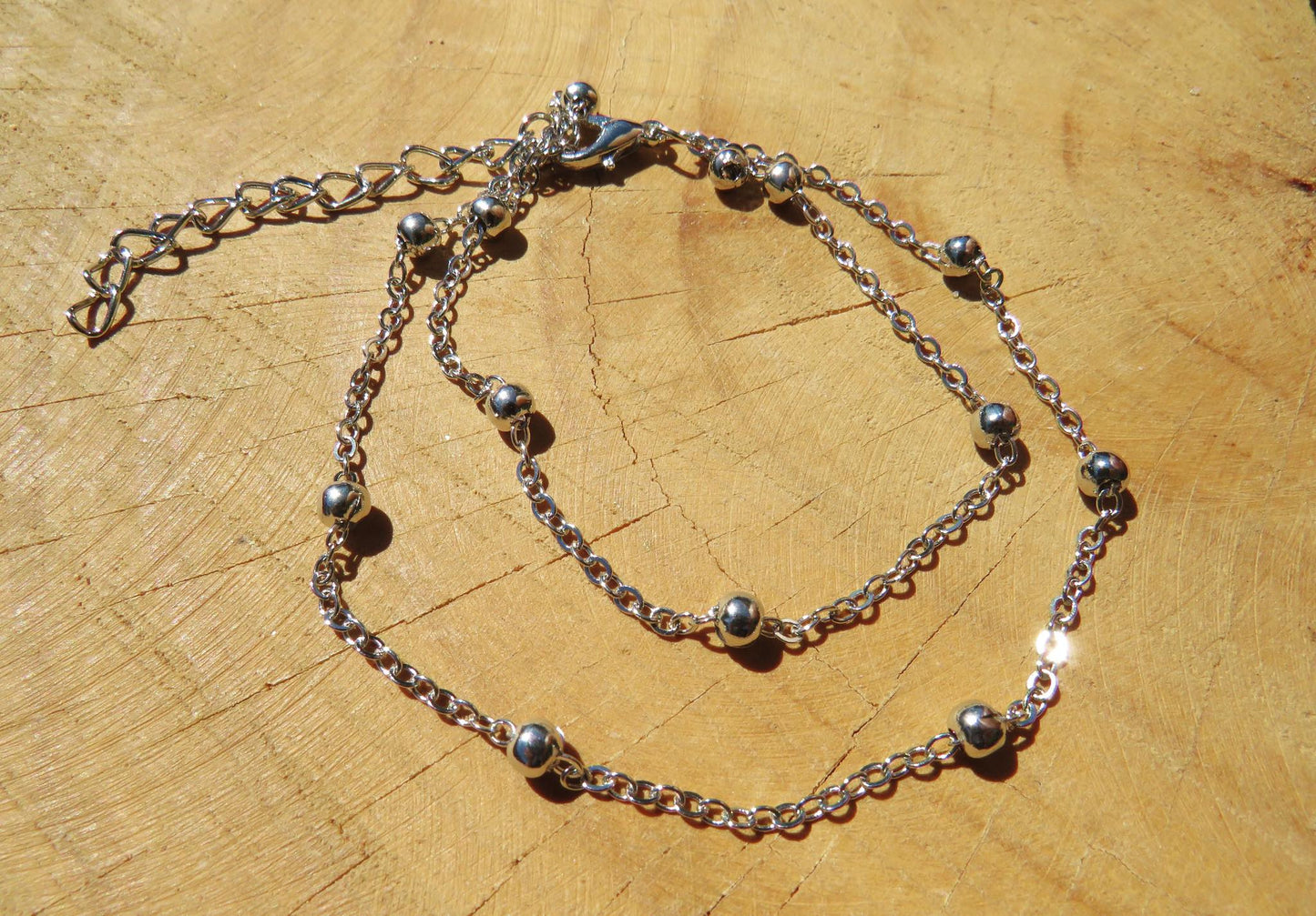 Double Chain Ball Anklet