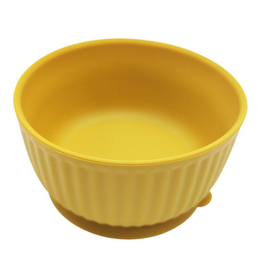 Silicone Ribbed Bowl - Yellow