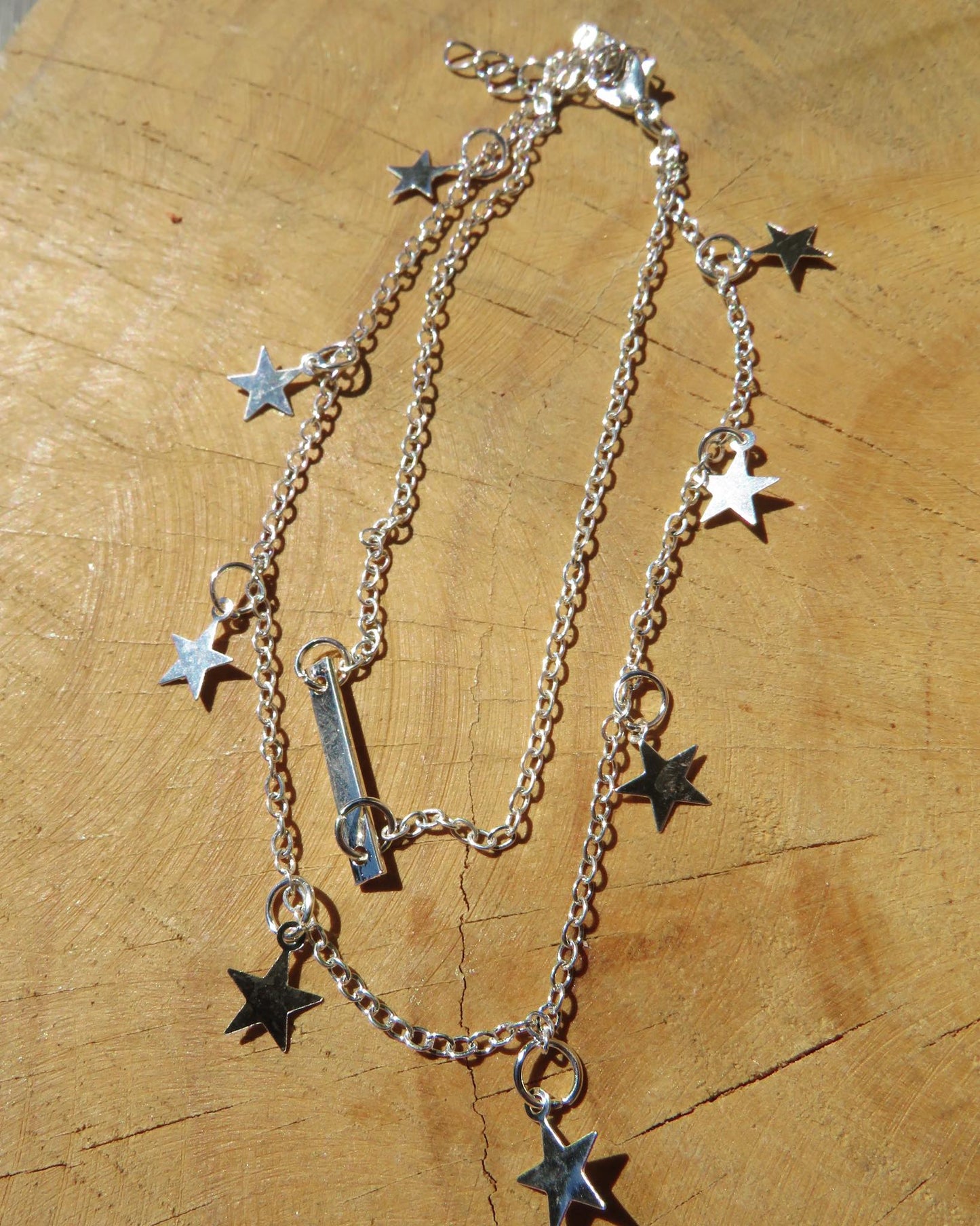 Double Chain Star Anklet
