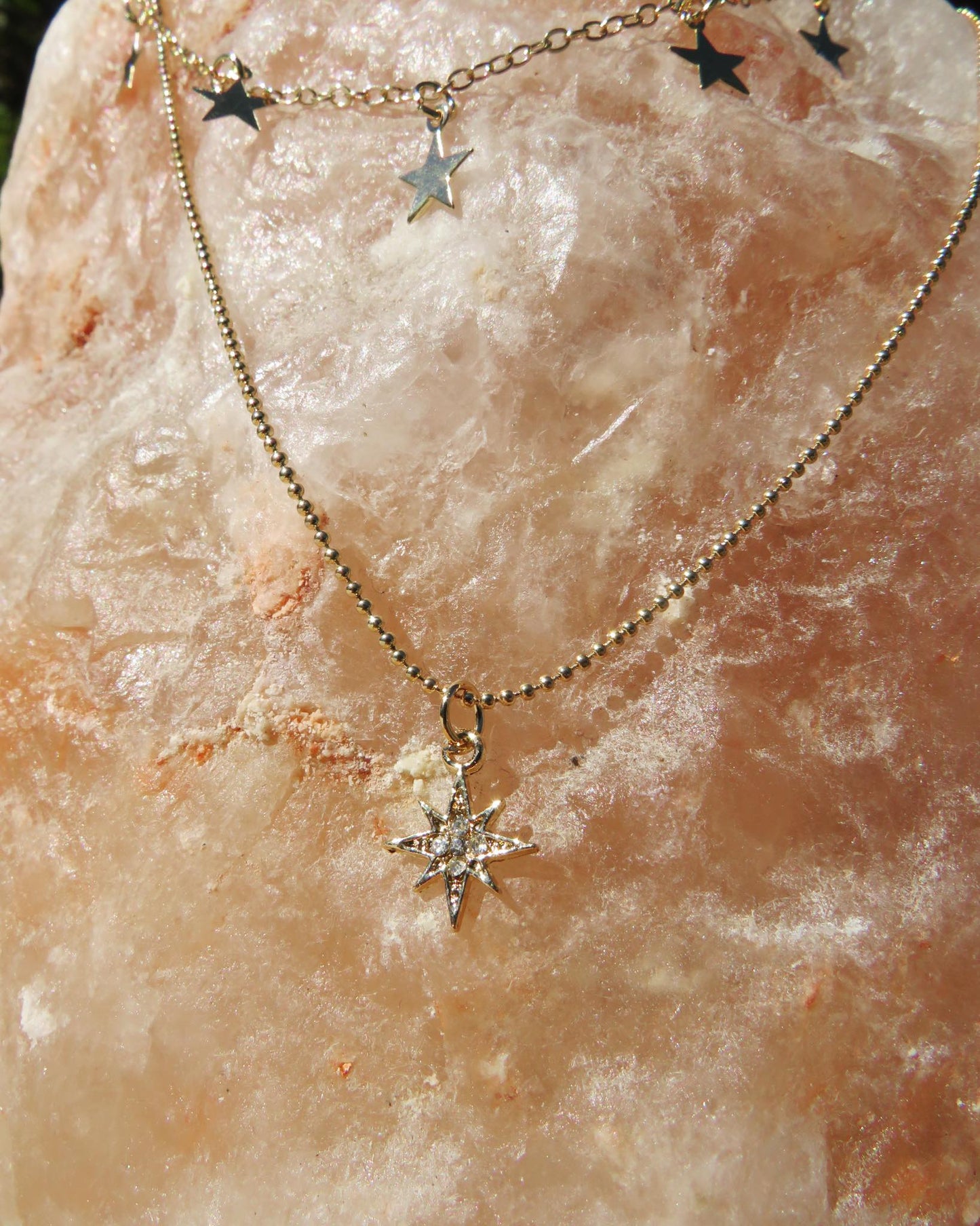 Double Layer Stars Necklace