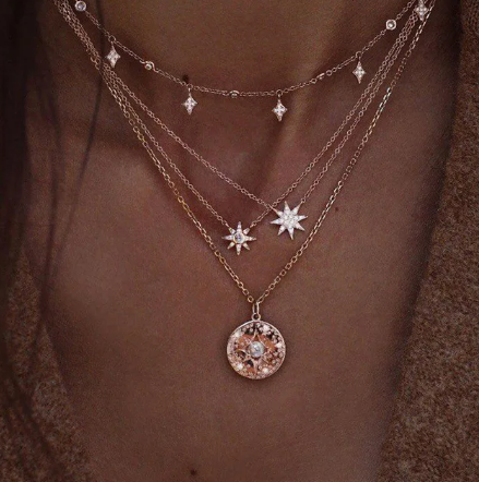 Multilayer Star Charms Necklace