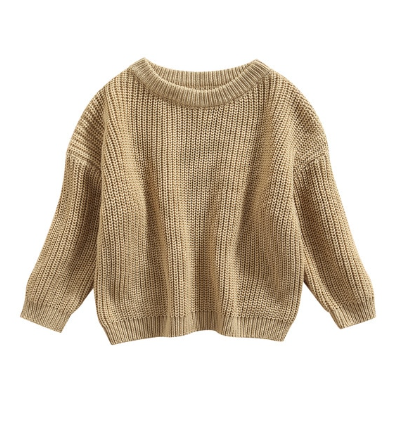 Chunky Knit Sweater - Khaki (Personalisation available)