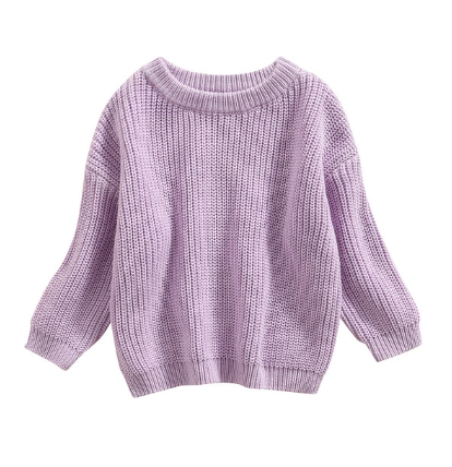 Chunky Knit Sweater - Purple (Personalisation available)