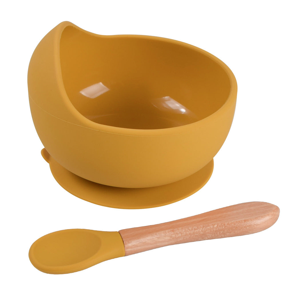 Little Gatherer Baby Bowl & Spoon Set - Dark Yellow