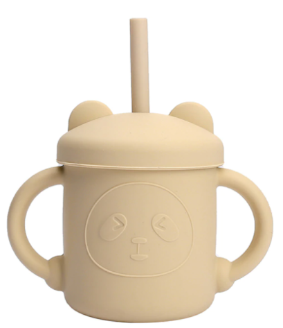 Silicone Bear Sippy Cup - Beige