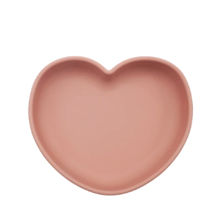 Silicone Heart Plate - Pink
