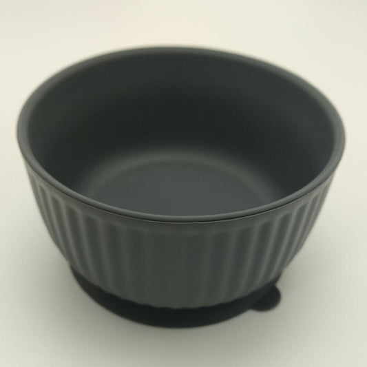 Silicone Ribbed Bowl - Grey