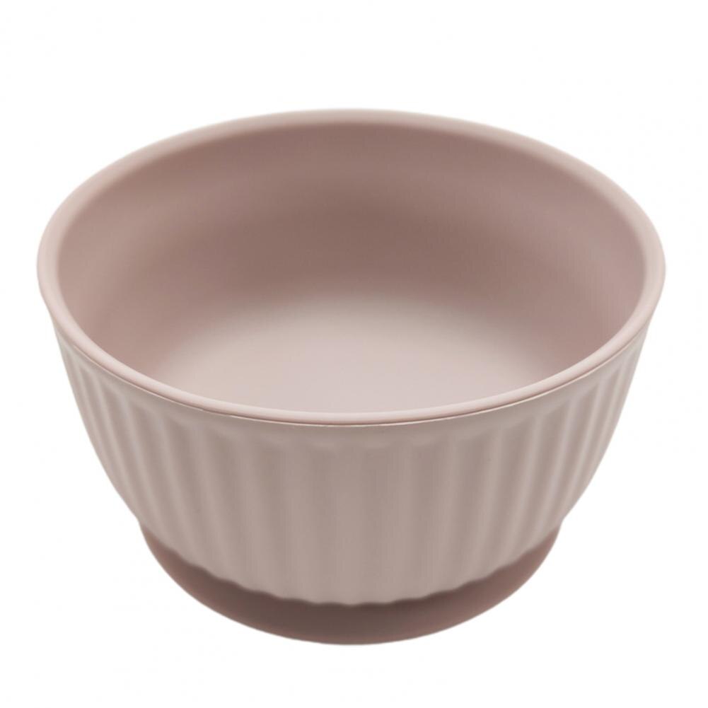 Silicone Ribbed Bowl - Pink
