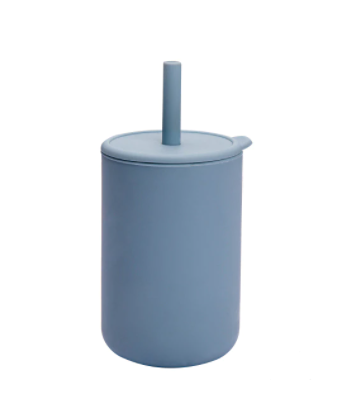 Silicone Slim Sippy Cup - Blue