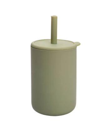 Silicone Slim Sippy Cup - Green